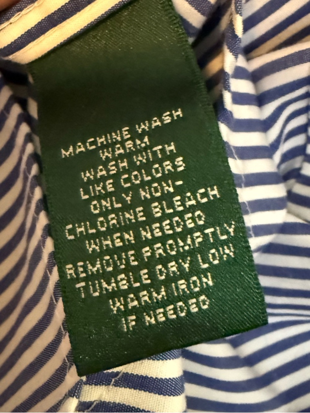 Ralph Lauren Blue & White Striped Button-Down Shirt - Picture 7 of 7